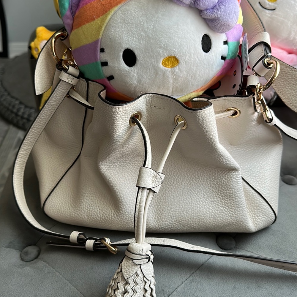 Ivory satchel bag from coach